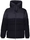 Moncler Andres Jacket In Nylon And Wool In Blue