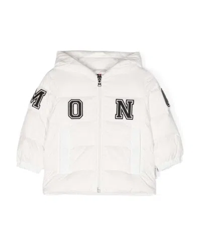 Moncler Logo-patch Hooded Padded Jacket In White