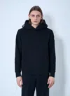 Moncler Men Logo Patch Hooded Sweatshirt In Black