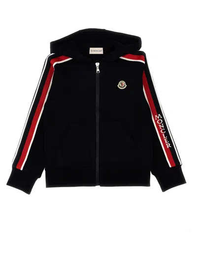 Moncler Kids' Logo Patch Hoodie In Black