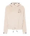 Moncler Logo-patch Hoodie In Nude