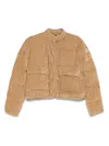 Moncler Essarts Ricrac-trimmed Quilted Padded Down Corduroy Jacket In Brown