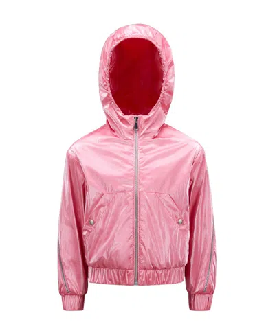 Moncler Logo-patch Jacket In Pink