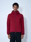 Moncler Batisse Hooded Short Down Jacket In Red