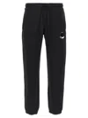 Moncler Cotton Joggers With Elasticated Cuffs And Drawstring Waistband In Black