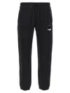 Moncler Cotton Joggers With Elasticated Cuffs And Drawstring Waistband In Black