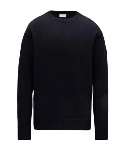 Moncler Logo-patch Jumper In Blue