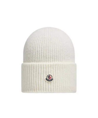 Moncler Wool Beanie In White