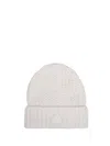 MONCLER MONCLER LOGO PATCH KNIT BEANIE