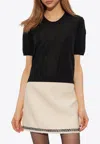 Moncler Logo-patch Knit Top In Black