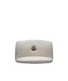 Moncler Logo-patch Knitted Headband In Gray