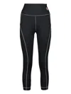 Moncler Leggings With Logo Patch And Contrast Stitching