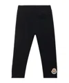Moncler Logo-patch Leggings In Black
