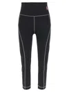 Moncler Leggings With Logo Patch And Contrast Stitching