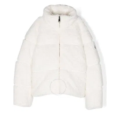 Moncler Logo-patch Long Sleeve Jacket In White