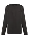 Moncler Logo-patch Long-sleeve T-shirt In Black