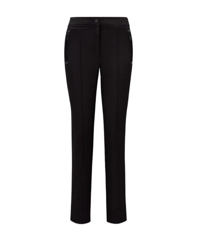Moncler Logo-patch Mid-rise Trousers In Black