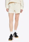 Moncler Logo Patch Mini Shorts In Neutral