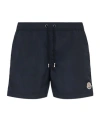 Moncler Logo Patch Detail Elastic Waist Swim Shorts In Black