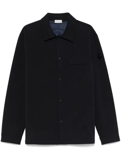 Moncler Logo-patch Overshirt In Blue
