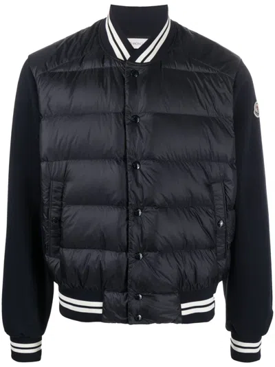 Moncler Logo-patch Padded-design Jacket In Blue