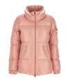 Moncler Logo-patch Padded-design Jacket In Pink
