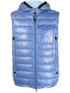 Moncler Logo-patch Padded Gilet In Blue