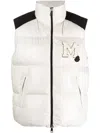 Moncler Oder Canvas-trimmed Quilted Recycled-shell Down Vest In White