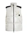 Moncler Oder Canvas-trimmed Quilted Recycled-shell Down Vest In White