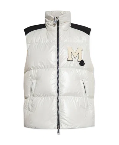 MONCLER MONCLER LOGO MOTIF PATCH DETAIL PADDED VEST