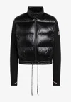 Moncler Logo Patch Padded Jacket In Black