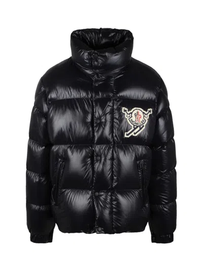 MONCLER MONCLER LOGO PATCH PADDED JACKET