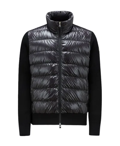 Moncler Logo-patch Padded Jacket In Black