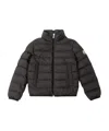 Moncler Logo Patch Down Jacket In Black