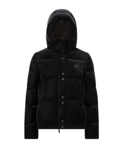 Moncler Logo-patch Padded Jacket In Black