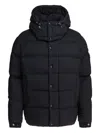 Moncler Maya 70 Hooded Short Down Jacket In Blue