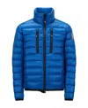 Moncler Blue Packable Down Quilted Jacket In Blue