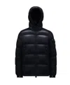 Moncler Hooded Zip Jacket In Blue