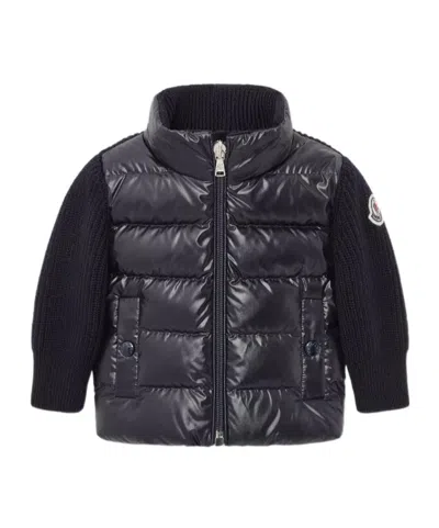 Moncler Logo-patch Padded Jacket In Blue