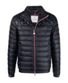 Moncler Daniel Nylon Down Bomber Jacket In Blue