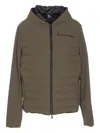 Moncler Logo-patch Padded Jacket In Green