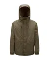 Moncler Leuk Reversible Adjustable Hood Jacket In Green