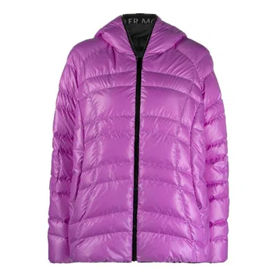 Moncler Logo-patch Padded Jacket In Pink
