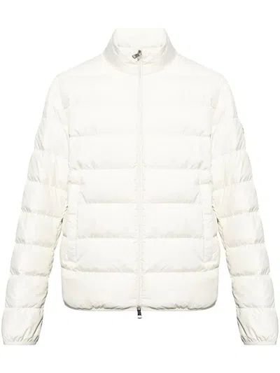Moncler Logo-patch Padded Jacket In White