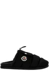 Moncler Mon Pocket Slippers In Black