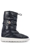 Moncler Logo Patch Padded Snow Boots In Blue