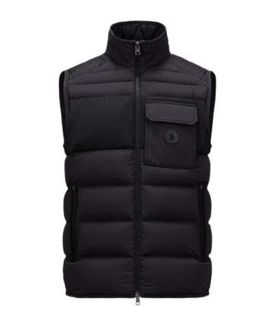 MONCLER MONCLER LOGO PATCH PADDED VEST