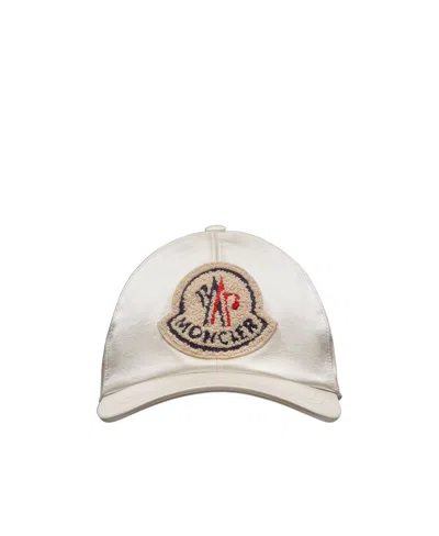 Moncler Logo-patch Panelled Baseball Cap In White