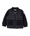 Moncler Logo-patch Panelled Bomber Jacket In Blue