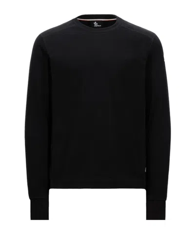 Moncler Logo-patch Performance Sweatshirt In Black